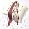 Bufanda de seda para mujer primavera y otoño estilo coreano Corea del Sur bufanda con cinturón de cinta puntiaguda de longitud media banda para el pelo de verano bufanda de moda