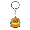 Chaveiro de Comida Desenho Animado Pingente de Chave Desenho Animado DIY Mochila Escolar Celular Chave de Carro Pingente de Bolsa de PVC Atacado