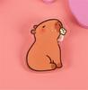 Estilo rede social original capivara fofa broche de acrílico desenho animado mochila estojo de lápis pingente de emblema pinos decorativos acessórios