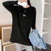 De Velvet Camisa de base interna branca feminina outono e inverno comprimento médio empilhado moletom com capuz quente manga comprida camiseta top