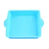 Molde de silicone quadrado para bolo transfronteiriço em estoque tamanho pequeno molde para pão de forma molde redondo de 6 polegadas resistente a alta temperatura ferramentas de cozimento