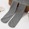 Meias-calças de algodão com listras verticais para meninas, meias de dança infantis com solas antiderrapantes de grafeno, meias-calças infantis estilo primavera/outono