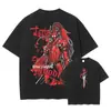 Camiseta Sung Jin Woo Transfronteriza Aliexpress Anime Talla S - Solo - Camiseta de Algodón Lavada Retro Plana