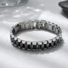 Joia da Moda Pulseira de Relógio de Aço Titânio com Três Contas Corrente Pulseira de Aço Inoxidável Joia Acessório de Mão com Opções de Gravação Item Quente Transfronteiriço