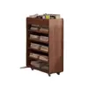 Estante de Almacenamiento, Estante de Almacenamiento Extraíble, Gabinete Angosto para Sala de Estar, Librero Sencillo, Estante Exhibidor de Sándwiches, Estante de Almacenamiento con Carrito Ultradelgado