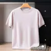 Suéter Básico de Manga Corta 100% Cachemira Pura para Hombre, Cuello Redondo, Tejido Plano de Calibre 12, Suave y Cómodo
