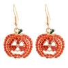 Brincos de Halloween Transfronteiriços Fantasma Caveira Joias Personalizadas Liga Abóbora Brincos de Desenho Animado Europeus e Americanos Conjunto Amazon