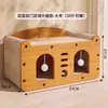 Rascador para gatos con forma de TV y casa para gatos 2 en 1, resistente al desgaste, no suelta pelo, multifuncional, extragrande, apto para todas las estaciones, villa para gatos