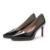 8023-1 Zapatos de Tacón Alto Rojos Cómodos y Sexys para Mujer, Nuevo Modelo 2026, Punta Fina, Impresionantes Zapatos de Salón Profesionales