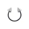 Anel de Nariz Aberto em C, Anel para Mamilo, Anel Vaginal, Joias para Body Piercing, Anel de Ferradura, Dentes Externos, Anel para Sobrancelha de Aço Inoxidável Meier