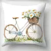 Funda de almohada de granja floral de margaritas para primavera y verano, Decoración del hogar más vendida transfronteriza, Funda para cojín de sofá