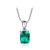 Estilo de Moda Europeo y Americano Colgante de Plata Esterlina 925 Mujer Rectangular Lujo Topacio Azul Cielo Compromiso Boda Colgante