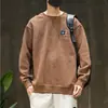 Otoño 2026 Nuevo Sudadera de Alto Nivel Estilo Americano para Hombre Otoño/Invierno Holgada Estilo Callejero Fresca Camiseta de Manga Larga de Alto Nivel para Hombre Top