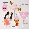 Decoración de Pastel para el Día del Padre y el Día de la Madre Enchufe Tarjeta para Pastel Bandera de Pastel de Cumpleaños para Mamá y Papá