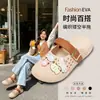 Sandálias Birkenstock Tecidas Vazadas Roupa de Verão Rosto Sorridente Gatinho Fofo EVA Casual Confortável Resistente ao Desgaste Chinelos Fechados para Mulheres