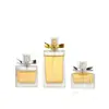 Frasco de perfume com laço estilo girly, design de frasco quadrado multi-especificação, tampa de cristal transparente, recipiente para armazenamento de amostras de perfume