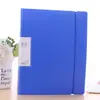 Carpeta de Información Jieyi Color Caramelo A4 con Goma Elástica y Clip de Dos Agujeros, Carpeta de Información Perforada, Archivador con Clip de Dos Agujeros, Separadores A4 para Hojas Sueltas, Libro de Información
