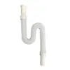 Conector Extensor de Tubería de Desagüe de Lavabo de 32 mm con Cabezal de Goma Engrosado y Manguera Telescópica de Cable de Acero para Lavabo