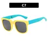 Gafas de sol para niños y niñas, plegables, con protección solar, protección UV para bebés, forma cóncava