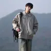 Chaqueta Casual para Hombre Tendencia Primavera Solapa 2025 Nueva Moda Marca Versátil Negro Morado