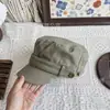 Gorra plana de estilo ecuestre vintage para hombres y mujeres, versátil, transpirable, para proteger del sol, estilo de primavera y otoño, caqui, negro, gris, moderna
