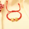 Pulseira de corda vermelha ano de nascimento ano do dragão dragão Wufu tecida à mão zodíaco pulseira NAFU dragão presente joia de casal lote