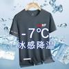 [Selecionado] Camiseta masculina de seda gelada de manga curta para o verão camiseta masculina solta de manga curta tamanho plus size simples para todas as ocasiões top masculino