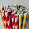 Pajitas de Papel al por Mayor Pajitas Espesadas de Rayas de Colores Pajitas para Ambiente de Fiesta Utensilios para Beber Desechables Resistentes a Altas Temperaturas Festivos
