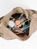 Bolsa transversal multicamadas prática e leve para mulheres, adequada para o trabalho e para o dia a dia, bolsa de ombro versátil, bolsa de tecido estilo coreano, casual e de grande capacidade, moderna