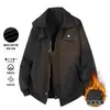 Chaqueta versátil casual de color sólido de estilo americano transfronteriza, con cuello solapa, estilo funcional, acolchada, engrosada, cortavientos, nueva, de manga larga