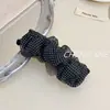 Estilo Suave Novo Presilha Banana Plissada de Gaze com Bolinhas e Vibração Retrô, Presilha Antiderrapante para Rabo de Cavalo Alto, Grampo de Cabelo Versátil para o Dia a Dia