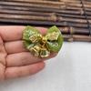 Mini laço de Natal sino de linho árvore de Natal acessórios DIY pingente materiais de embalagem para caixa de presente