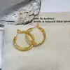 Brincos de Anel Entrelaçado de Camada Dupla Simples para Mulheres, Modernos, Únicos, Estilo Nicho, Luxo Leve, Sensação de Alta Qualidade, Brincos Versáteis