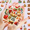 50 Piezas de Pegatinas de la Serie de Regalos de Navidad Nuevas de 25 Años, Pegatinas Decorativas Impermeables Estilo Retro para Botellas de Agua y Computadoras