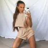 Primavera/Verano 2026 Transfronterizo Nuevo Moda Femenina Amazon Ebay Venta Caliente Chaleco con Capucha Bolsillo Pantalones Cortos Conjunto Casual