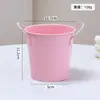 Cubo Metálico Mini Color Caramelo Cubo Pequeño de Metal Portalápices de Escritorio Cubo Decorativo de Almacenamiento Maceta Pequeña para Planta Suculenta