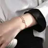 Pulsera Mejor Amiga Amanecer de Primavera para Mujer Estilo Dulce Fresco Japonés Personalidad Artística Diseño de Empalme Doble Capa Pulsera Hueca con Corazón de Ins