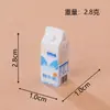 Set de Leche Fresca Realista Juguete de Comida en Miniatura Adorno de Resina Simulación Leche Decoración de Casa de Muñecas DIY Adorno Pequeño de Escritorio