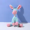 Set de Juguetes de Peluche Chirriantes para Perros, Animales de Peluche Interactivos con Cuello de Cuerda, Juguetes Duraderos para la Dentición para Perros Pequeños/Medianos, 4 Diseños Lindos para Aliviar el Aburrimiento y la Limpieza Dental