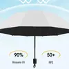 Guarda-chuva Totalmente Automático, Guarda-sol, Proteção Solar, Proteção UV, Sombreiro para Mulheres, Uso Duplo para Sol e Chuva, Guarda-chuva Dobrável Manual, Produto Atacado