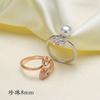 [Accesorios] Accesorios de Perlas Configuración de Anillos al por Mayor Accesorios para Anillos Perlas Incrustadas DIY Hecho a Mano Oro Real Galvanizado