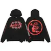 Moda Retro Europea y Americana Estilo Estrella del Infierno Infierno Sudadera con Capucha Holgada Sudadera para Hombre Conjunto para Mujer Tendencia Otoño