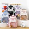 Linda Mochila Escolar de Gran Capacidad de Gato de Dibujos Animados Bolsa Transparente para Chica Suave Bae Bolsa para el Dolor Mochila para Estudiante de Escuela Primaria y Secundaria