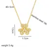 Versão coreana da moda da celebridade da internet colar de aço titânio flores de diamante que não desbotam super brilhante lote misto fonte em estoque vendas diretas da fábrica