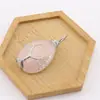 Collar Colgante de Piedra Natural de Alta Venta Cristal Ágata Forma de Gota de Agua Envuelto en Alambre Árbol de la Vida Cadena para Suéter Accesorios de Piedra Cruda Forma de Gota de Agua