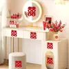 Pegatinas adhesivas "doble felicidad" específicas para bodas para puertas de gabinetes, escaleras y decoración de la habitación nupcial, con parte trasera autoadhesiva