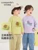 Kaka Panda Roupas Infantis Crianças Desenho Animado Camiseta de Manga Longa Meninos Roupas de Outono Meninas Roupa de Baixo de Outono Roupas de Bebê Tendência