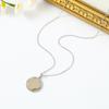 Nuevo Collar de Acero de Titanio Europeo y Americano de Venta Caliente Transfronterizo para Mujer Ins Chapado en Oro Plata Colgante Bicolor Moda Elegante Venta Directa de Fábrica