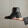 Muito Bonitas ~ Versão de Alta Definição das Novas Botas de Cadarço de Couro de Cabra de Primeira Camada 2025 Botas Curtas Tamanho Grande Sapatos Femininos Tendência
