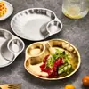 Plato para snacks coreano carcasa de acero inoxidable 304 plato para snacks plato para pasteles plato para pollo frito papas fritas barbacoa plato multiusos Dorado